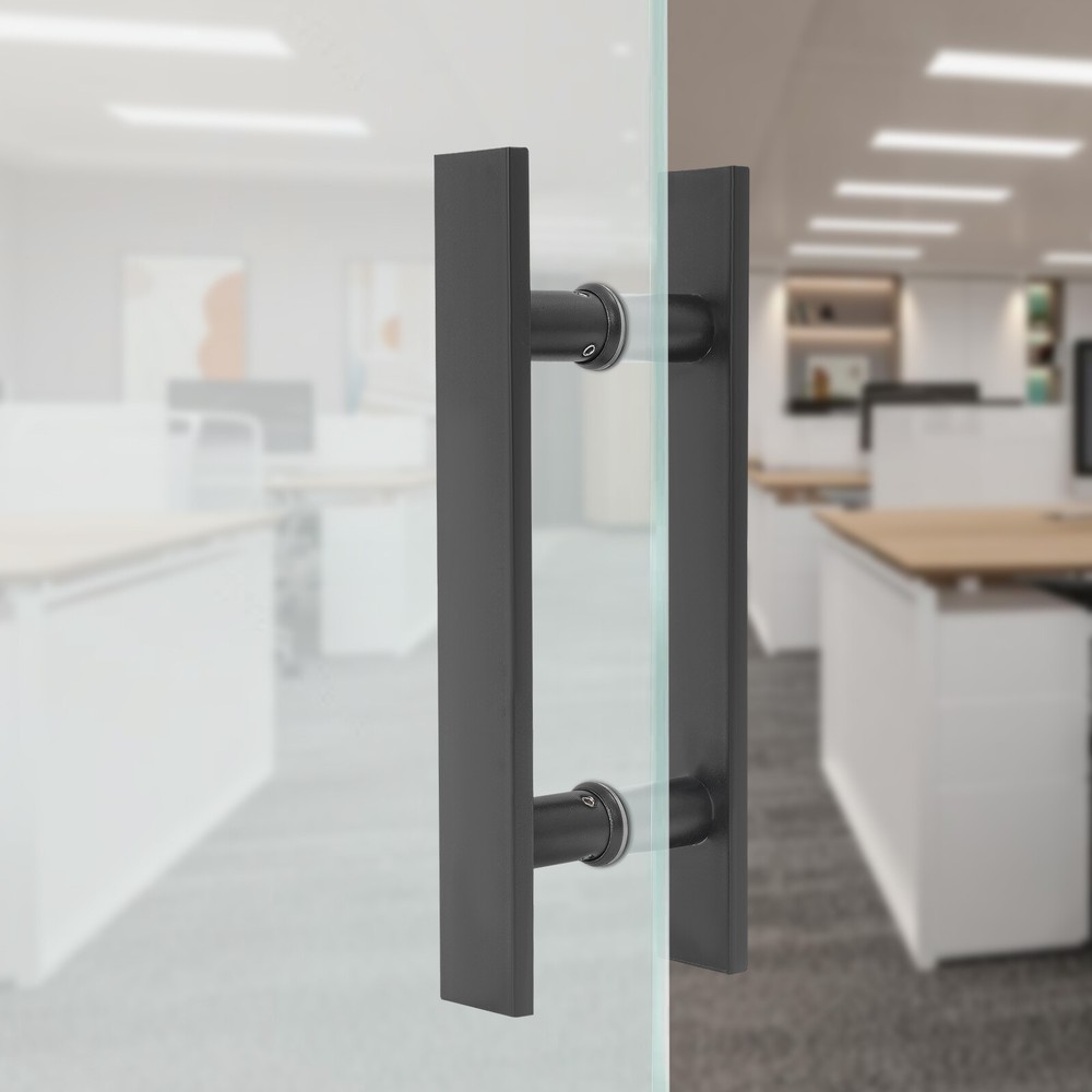 Double Sided Stainless Steel Door Handle 0.4" Pull Push Sliding Barn Door Handle