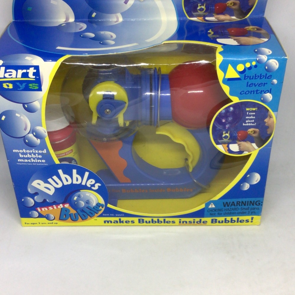 NOS 1998 Hart Toys Motorized Bubble Machine Makes Bubbles Inside Bubbles
