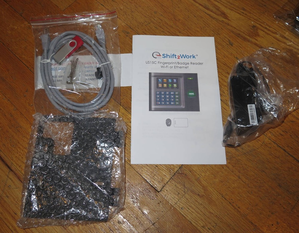 Shift2Work US15C Fingerprint/Badge Card Combo Time Clock Reader