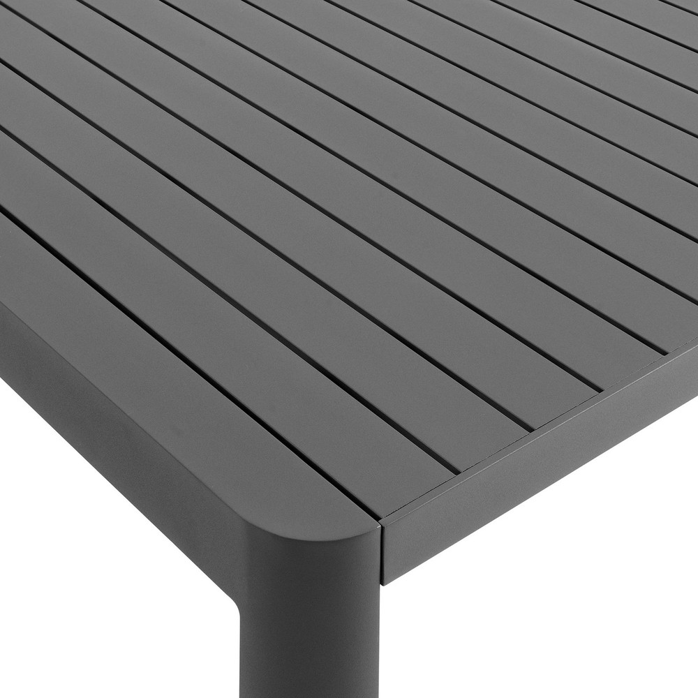 Tahoe Aluminum Extendable Dining Table in Gray