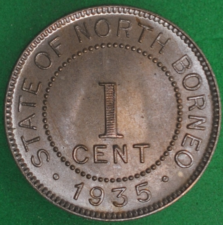 1935H British North Borneo Cent Gem UNC