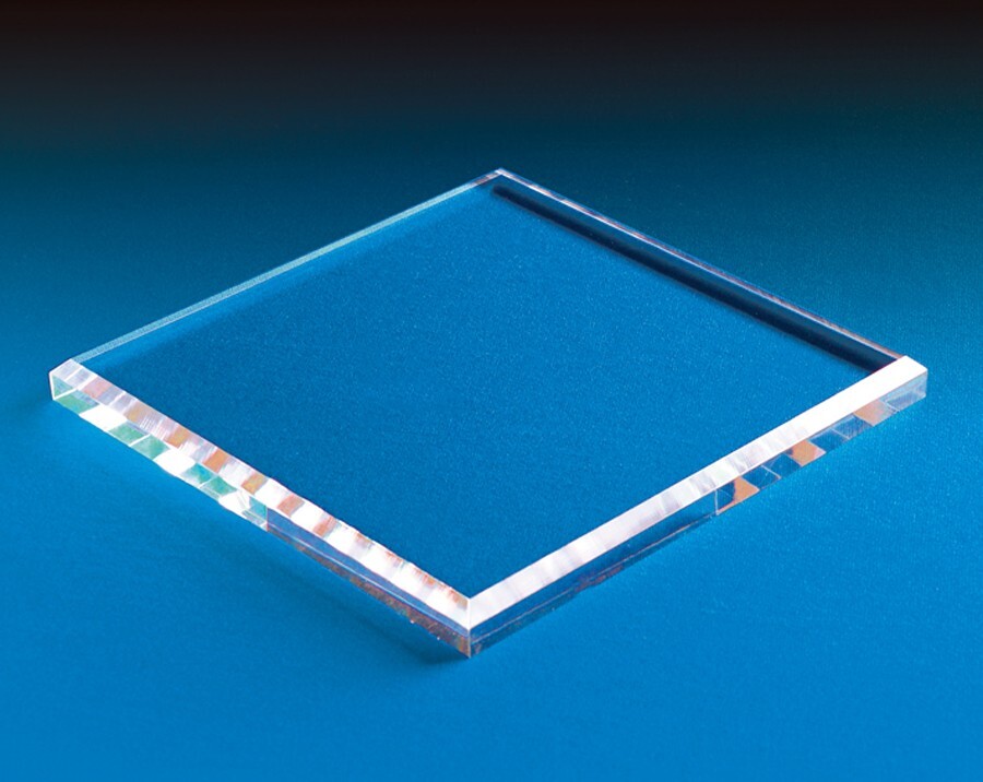 Clear Acrylic Square Beveled Display Base, 6" W x 6"L x 1/2" H