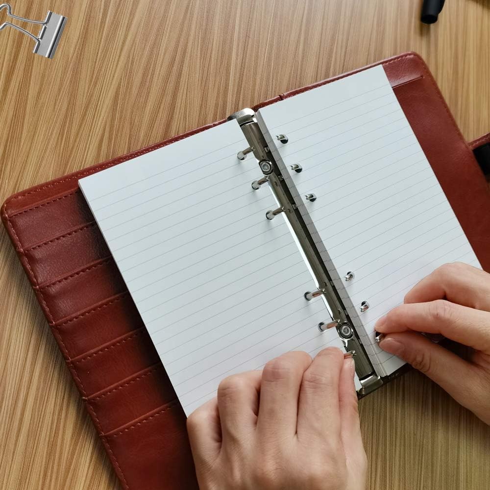 200 Sheets A6 Lined Paper for Filofax Personal Binder 200 Sheets, White