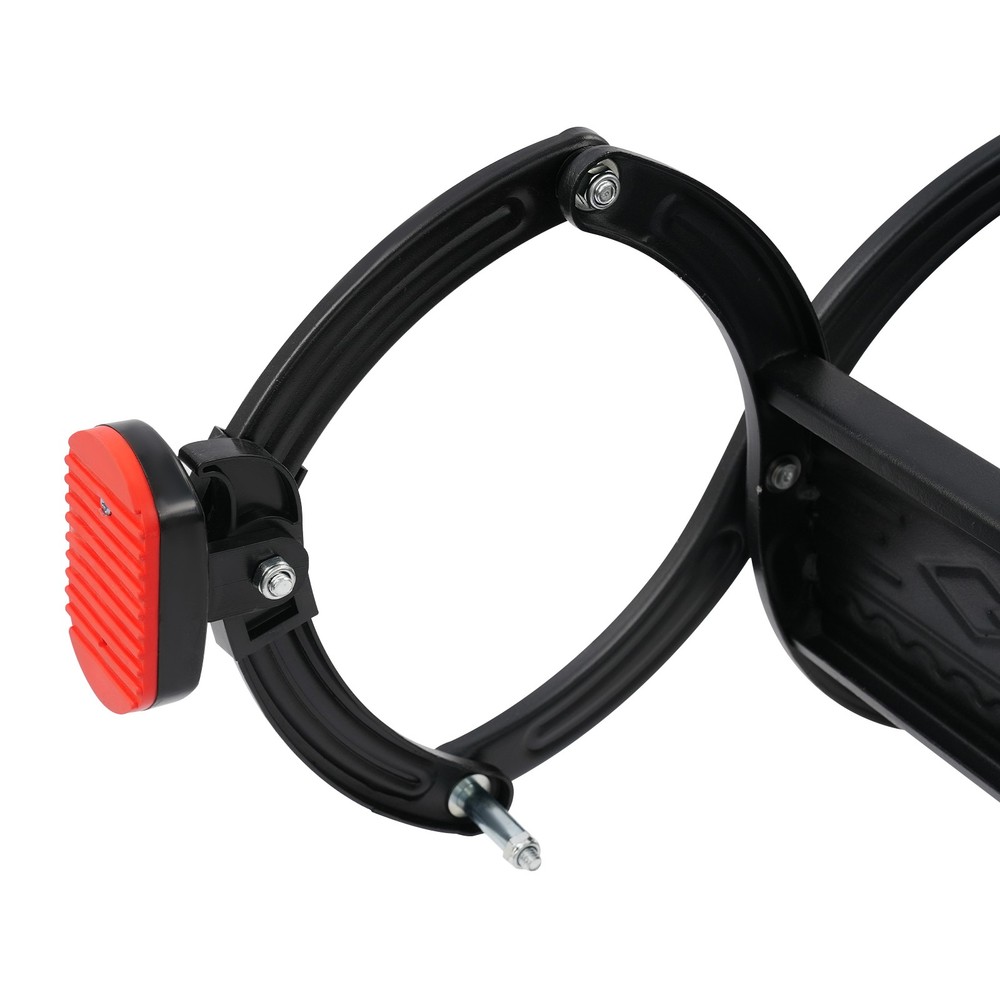 6-Step Wall Mounted Folding Ladder, Black Retractable Telescoping Step Stairs