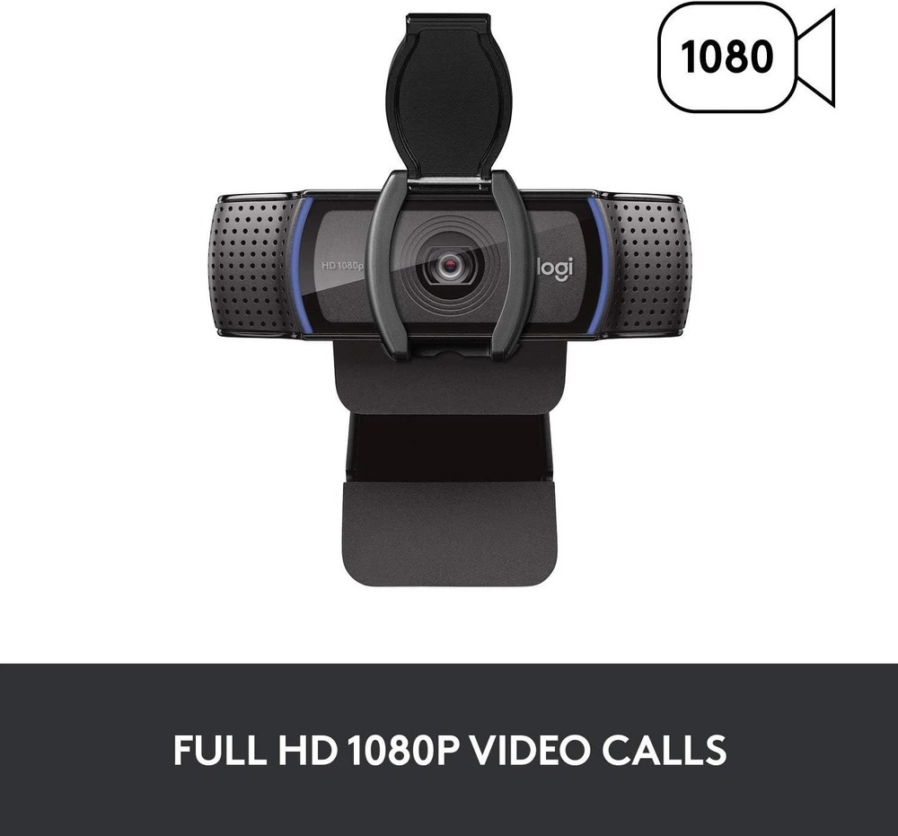 Logitech C920S Full HD Webcam - 1080p, Light Correction, Privacy Features