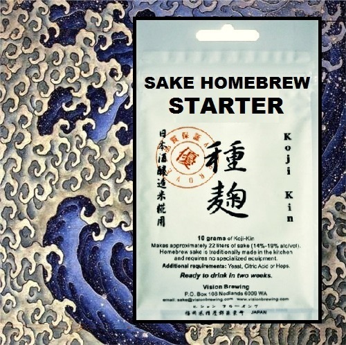 SAKE KIT KOJI KIN STARTER 10g COMPLETE KIT for GOURMET SAKI RICE WINE 14-19%