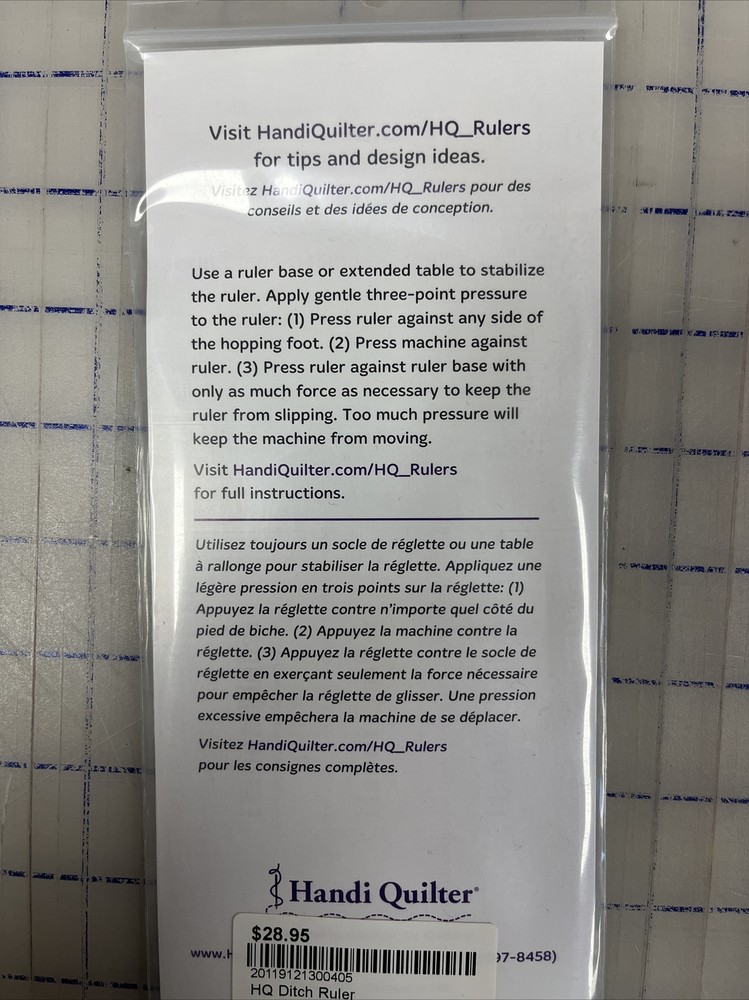 Handi Quilter Ditch Ruler