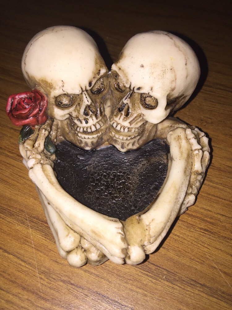 Ashtray Skeleton Til Death Do Us Part Skull Bones Cathedral Gothic Castle GIFT