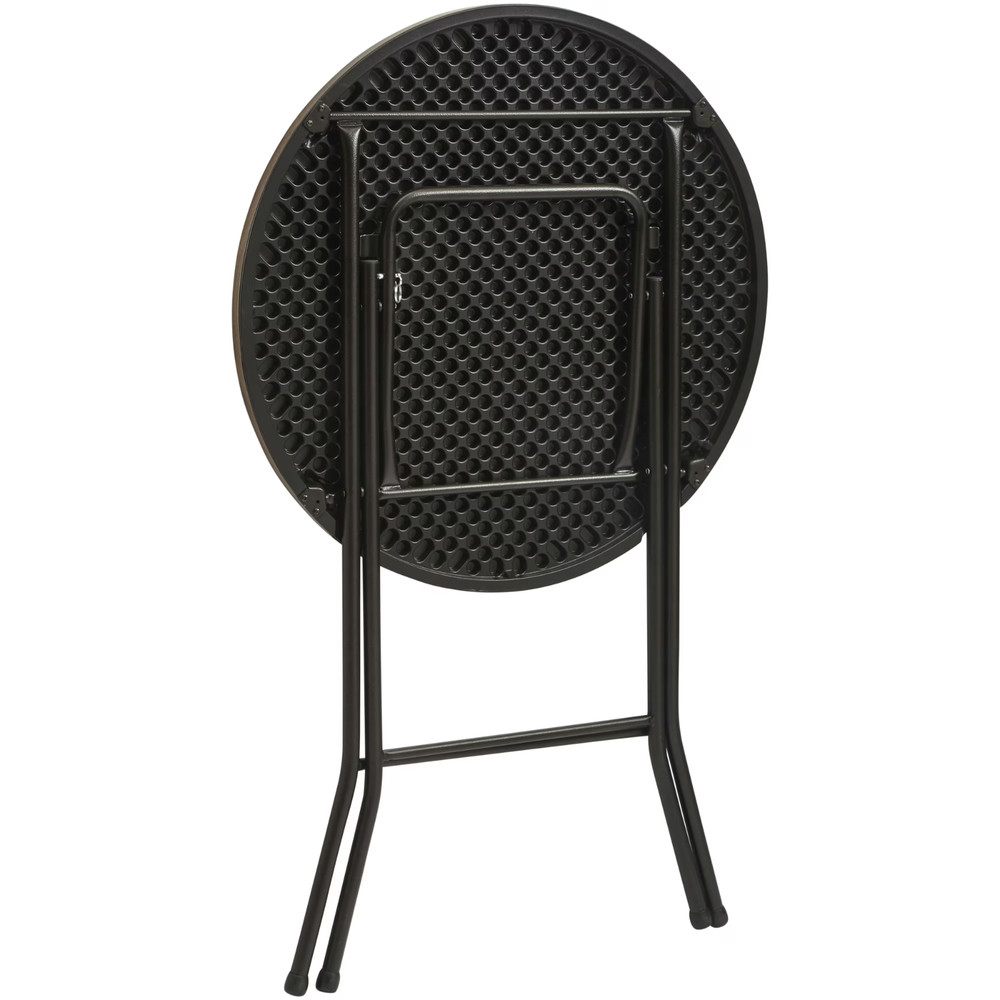 2 Pack Mainstays 31" Round High-Top Folding Table, Versatile and Durable, Walnut
