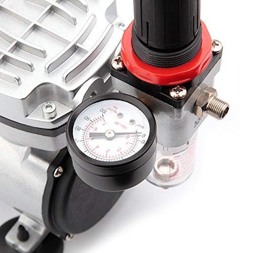 Airbrush Compressor AS18-2, Basic Mini Compressor, 4 Bar/Auto Stop for Hobby ...