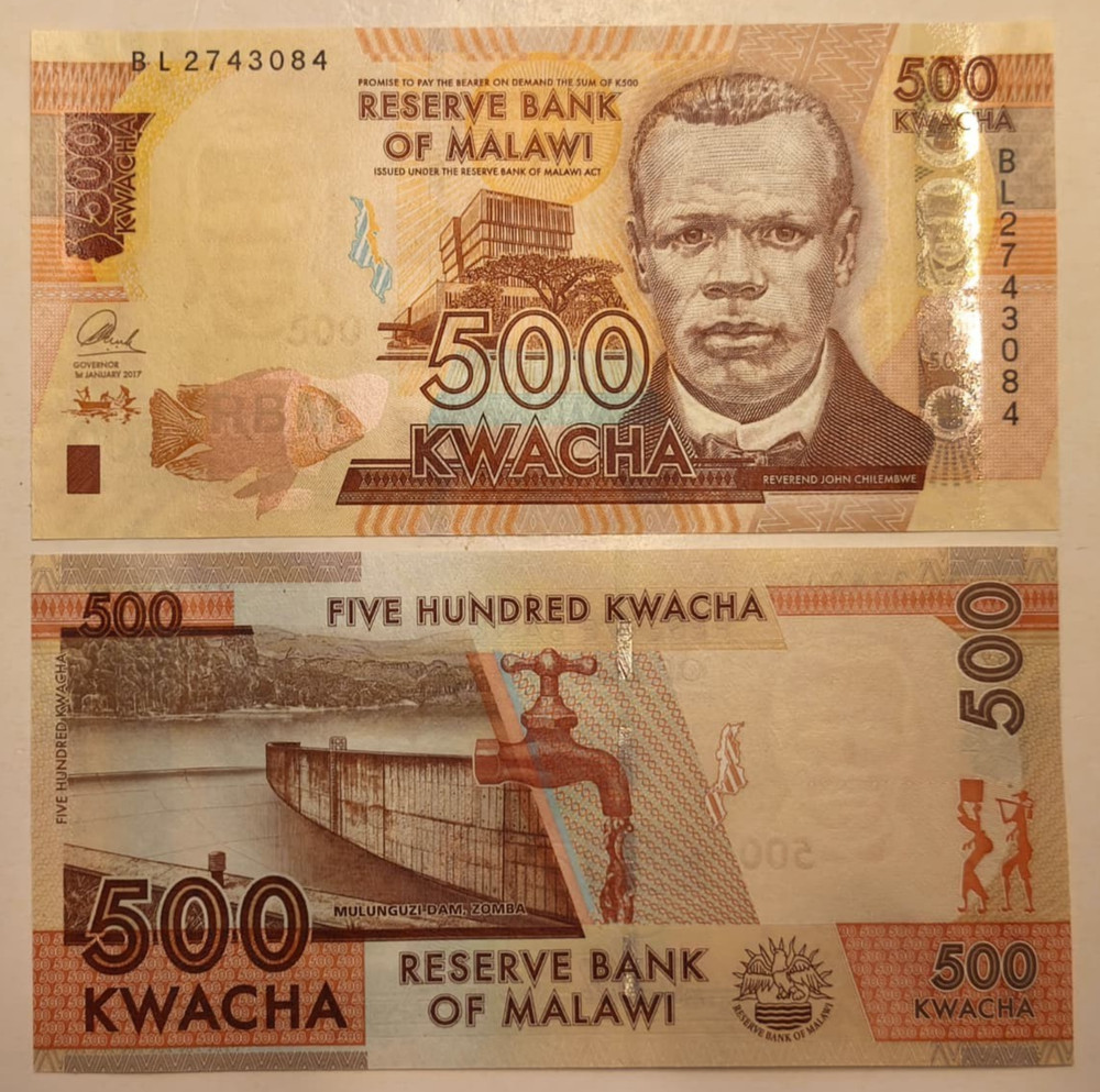 Malawi 500 Kwacha 2017 P66 UNC