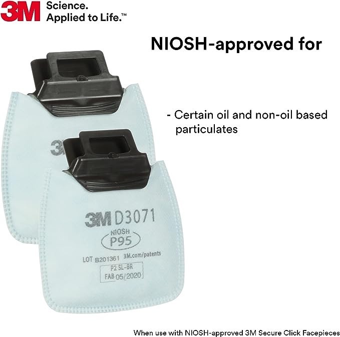 3M D3071 Secure Click Particulate Filter P95 (Pair)