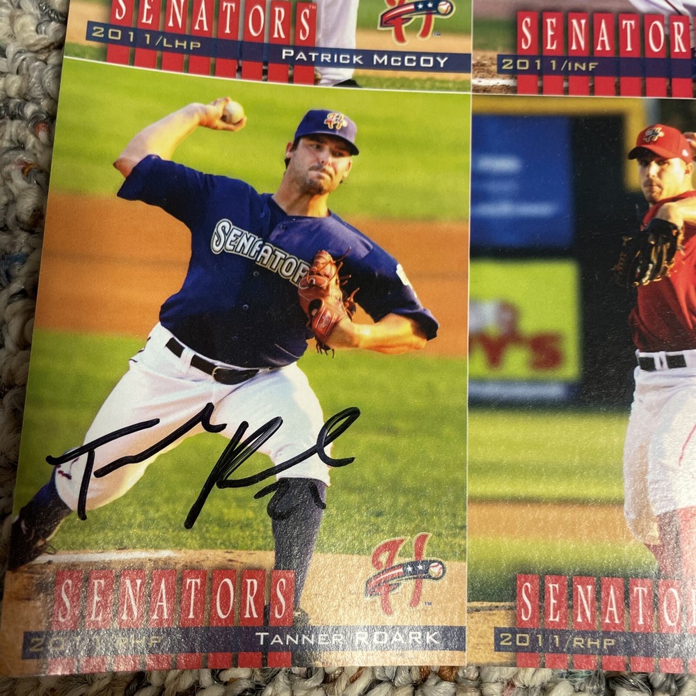 2011 Harrisburg Senators team sheet autographed