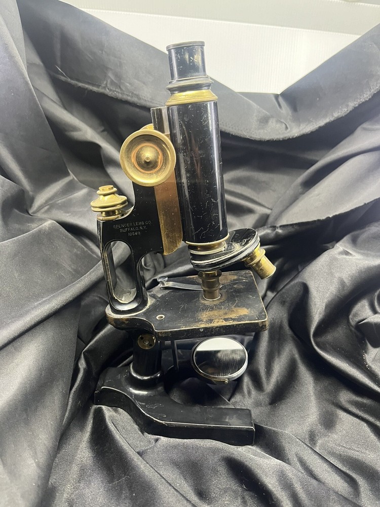 ANTIQUE BRASS BAUSCH & LOMB MICROSCOPE IN BOX