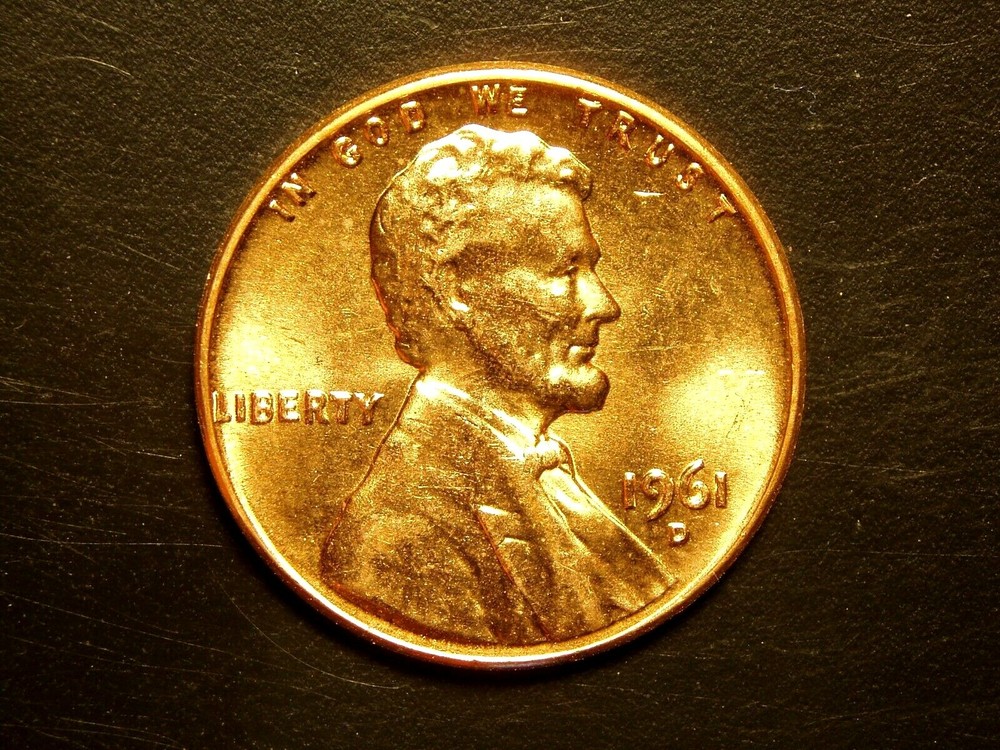 1961-D ONE UNC LINCOLN MEMORIAL CENT #13