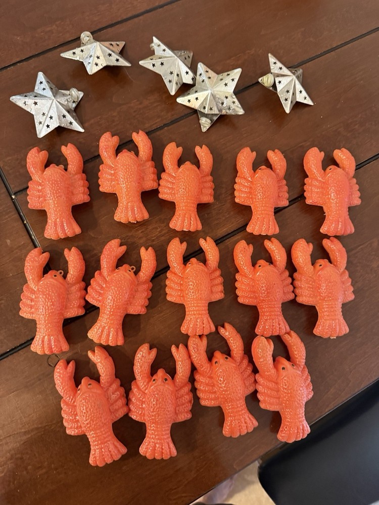 Vintage Lobster String Lights 14 Light String Blow Mold Replacement *