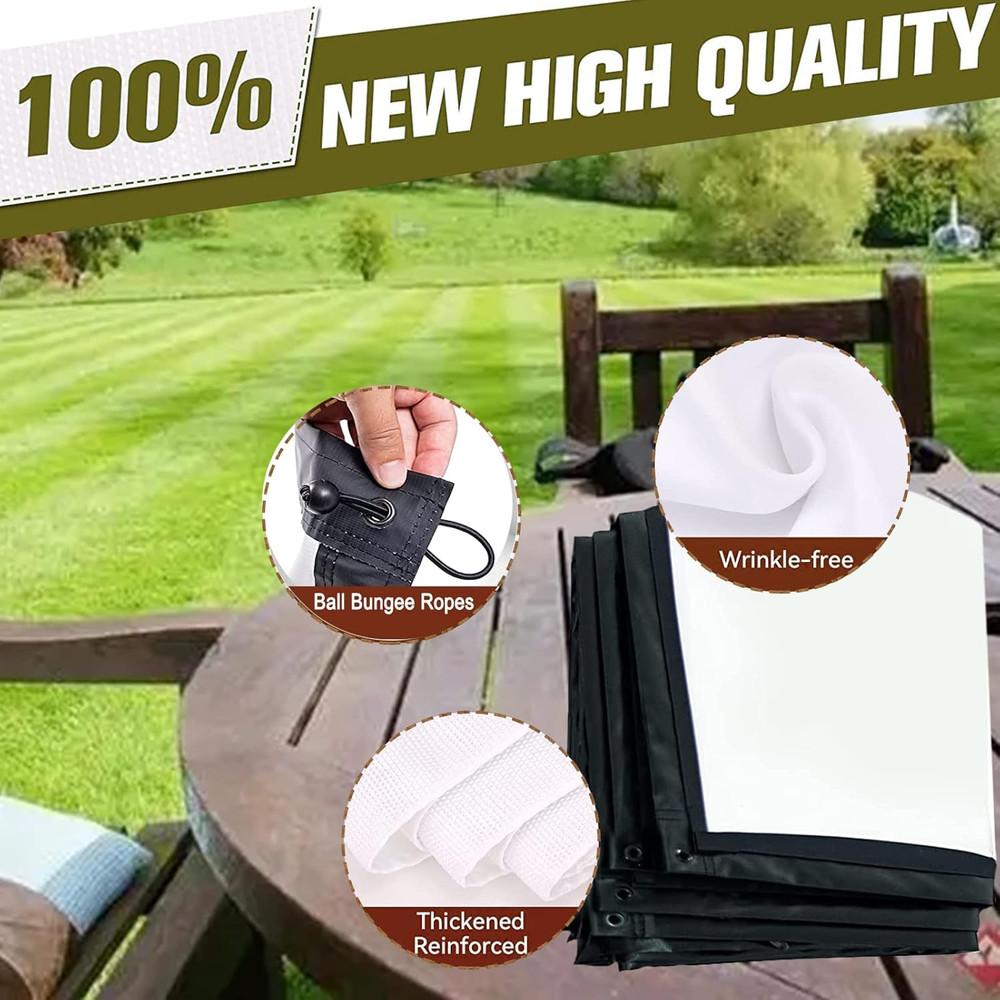 Golf Simulator Impact Screen with Black Double Layer Blackout Cloth Shank Side N