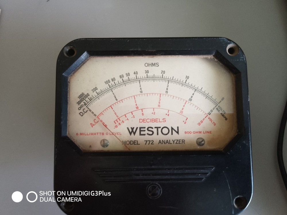 Vintage Weston Model 772 Analyzer Gauge