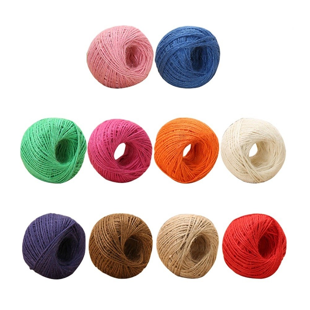 10 Pcs 25 M Thick Jute Twine Rope Decorative Packaging String