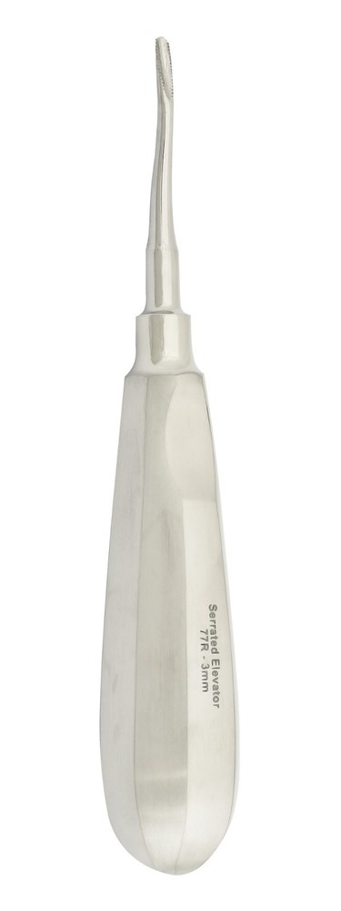 Serrated Elevator 77R, 3 mm, Premium Stainless