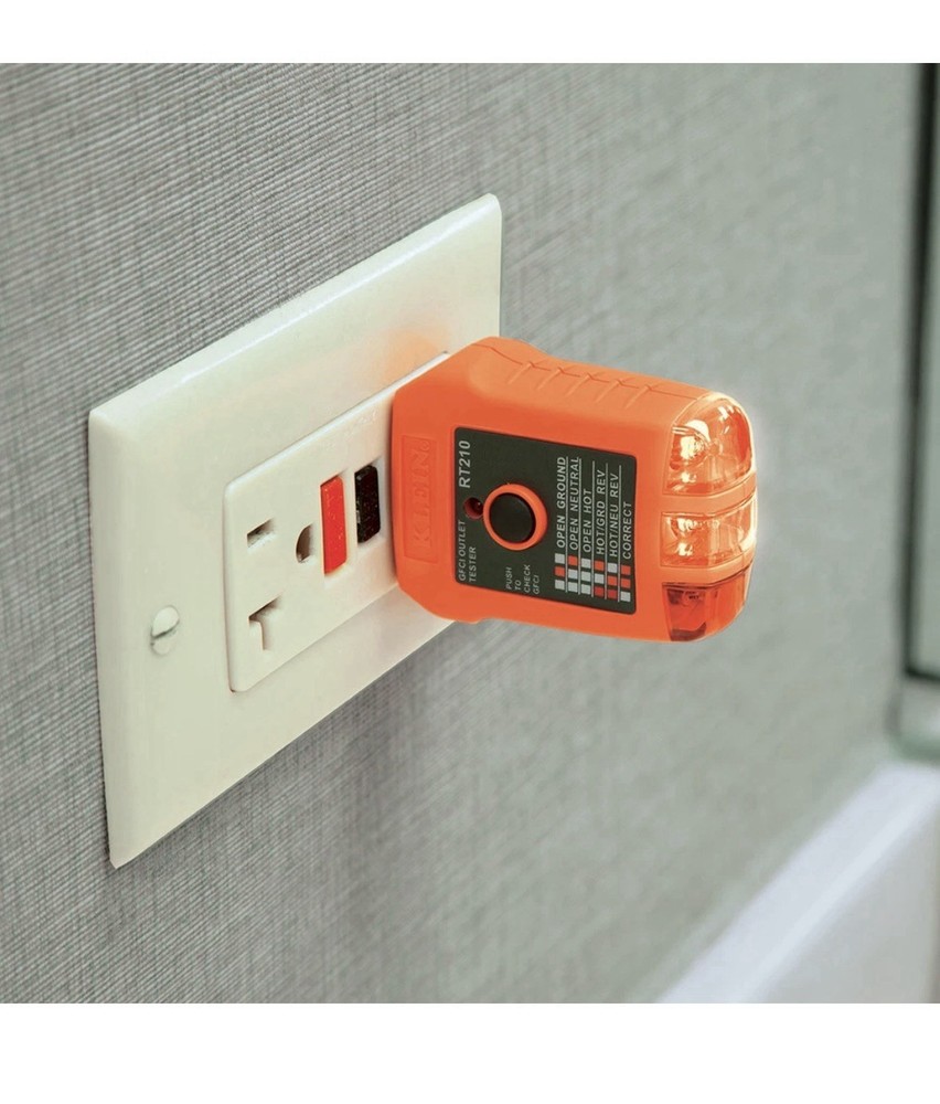 Klein Tools RT210 Outlet Tester, Receptacle Tester for GFCI