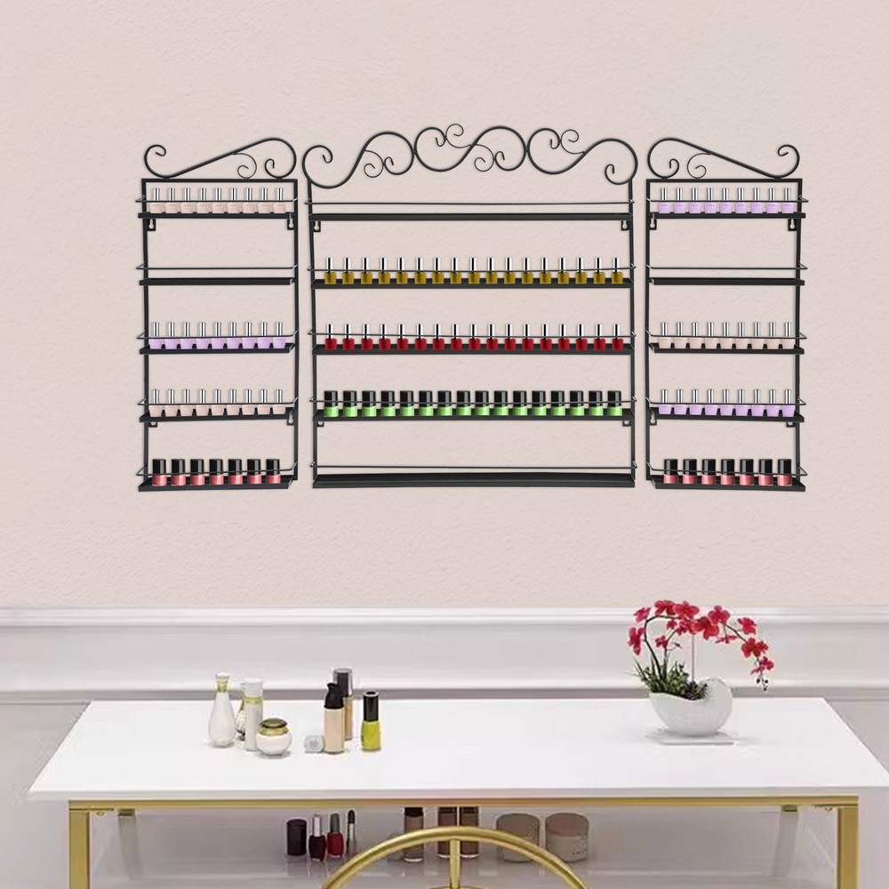 Wall Mounted Nail Polish Racks, Nail Polish Shelves Iron Rectangular NEW
