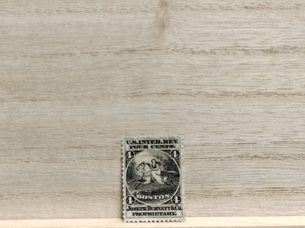 4 Cent Black Joseph Burnett & Co. Stamp RS-46b