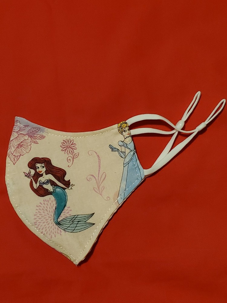 Kids Princess Ariel Adjustable Face Mask