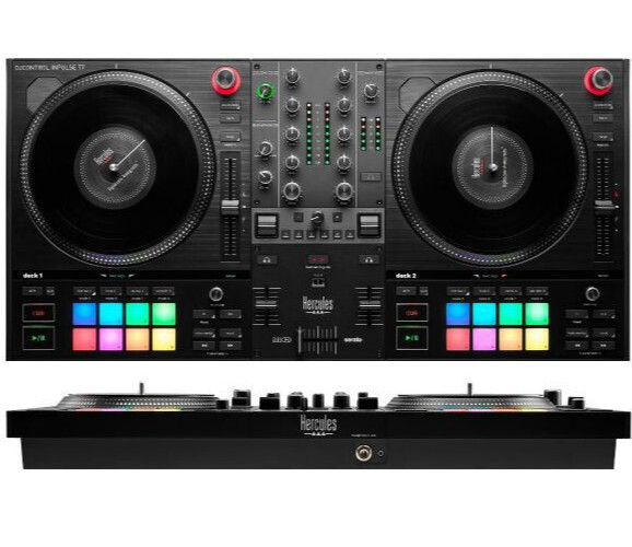 Hercules DJControl Inpulse T7 2-Deck Motorized DJ Controller Scratch Turntables