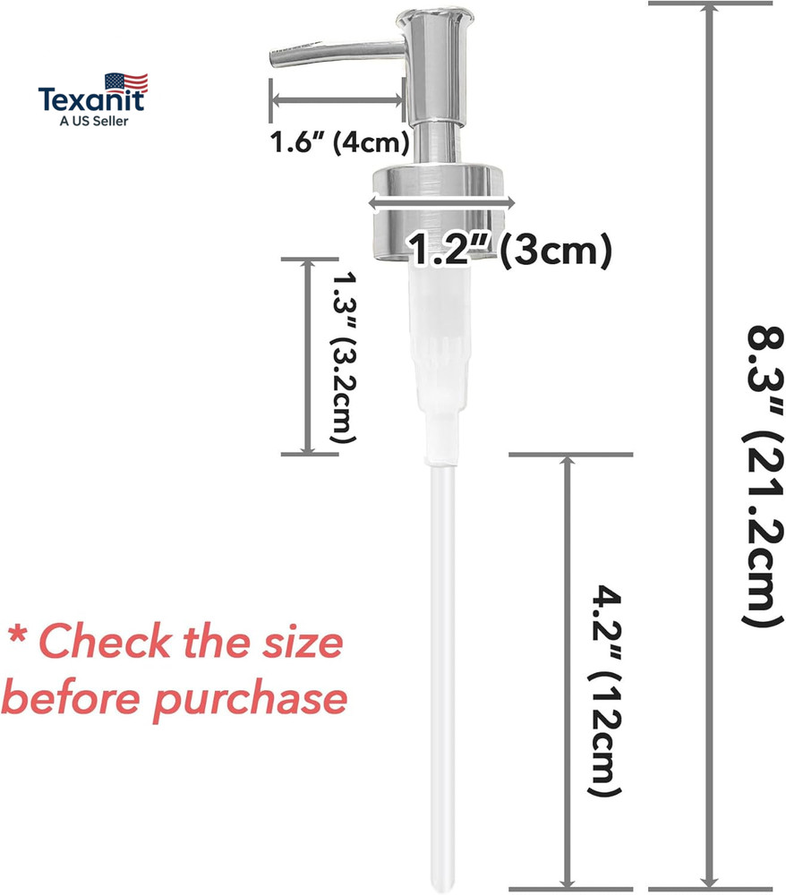 10 Pump Head Replacement for Soap Dispenser, 28/400 Threads Standard Size, for B
