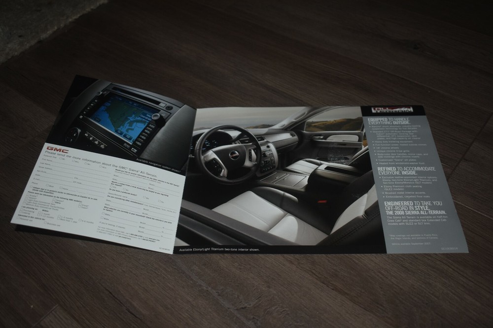2008 GMC Sierra All-Terrain single sheet brochure