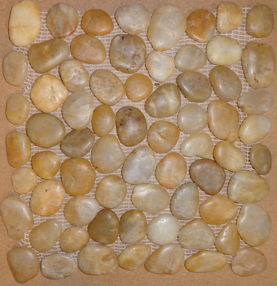 Yellow Interlocking Pebble Stone Mosaics