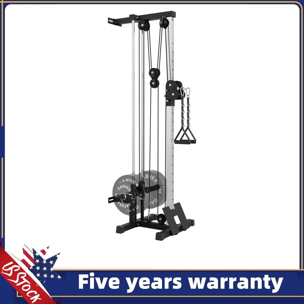 Wall Mount Cable Machine LAT Pulldown Machines with 19 Positions Weight Workout