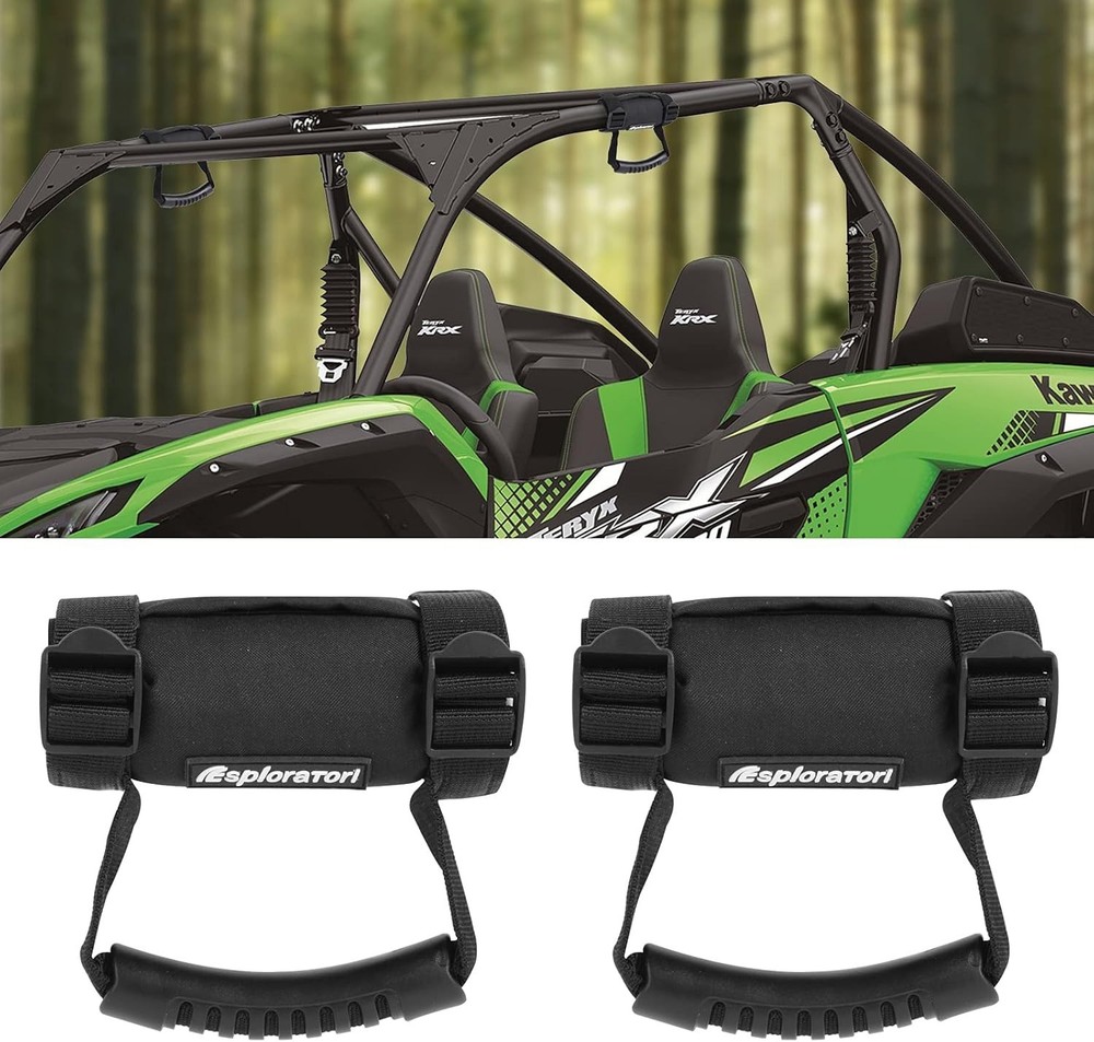 UTV Roll Bar Grab Handle Grips, UTV Grab Handles 4 Pack(black)