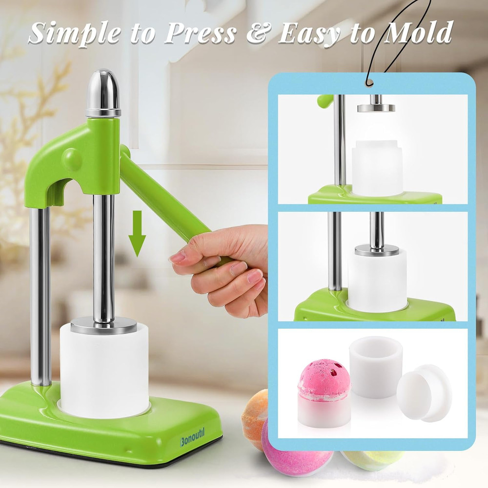 Bath Bomb Press Machine-2 Molds Easy Press Bath Bomb Machine DIY Soap Making for
