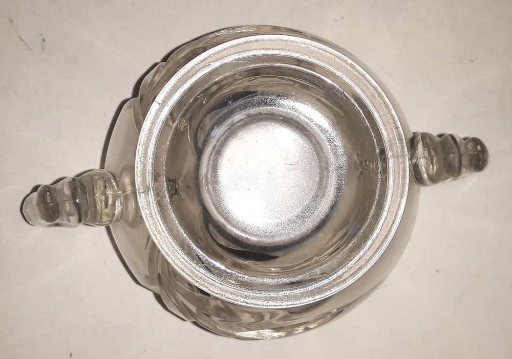 Vintage Clear Glass SUGAR BOWL