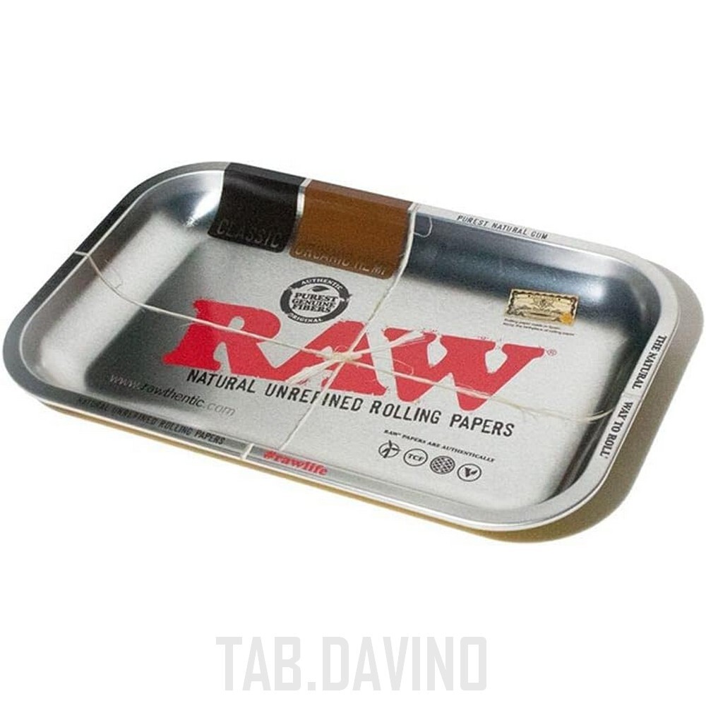 Raw Metallic Rolling Tray Silver Aluminum Small Rolling