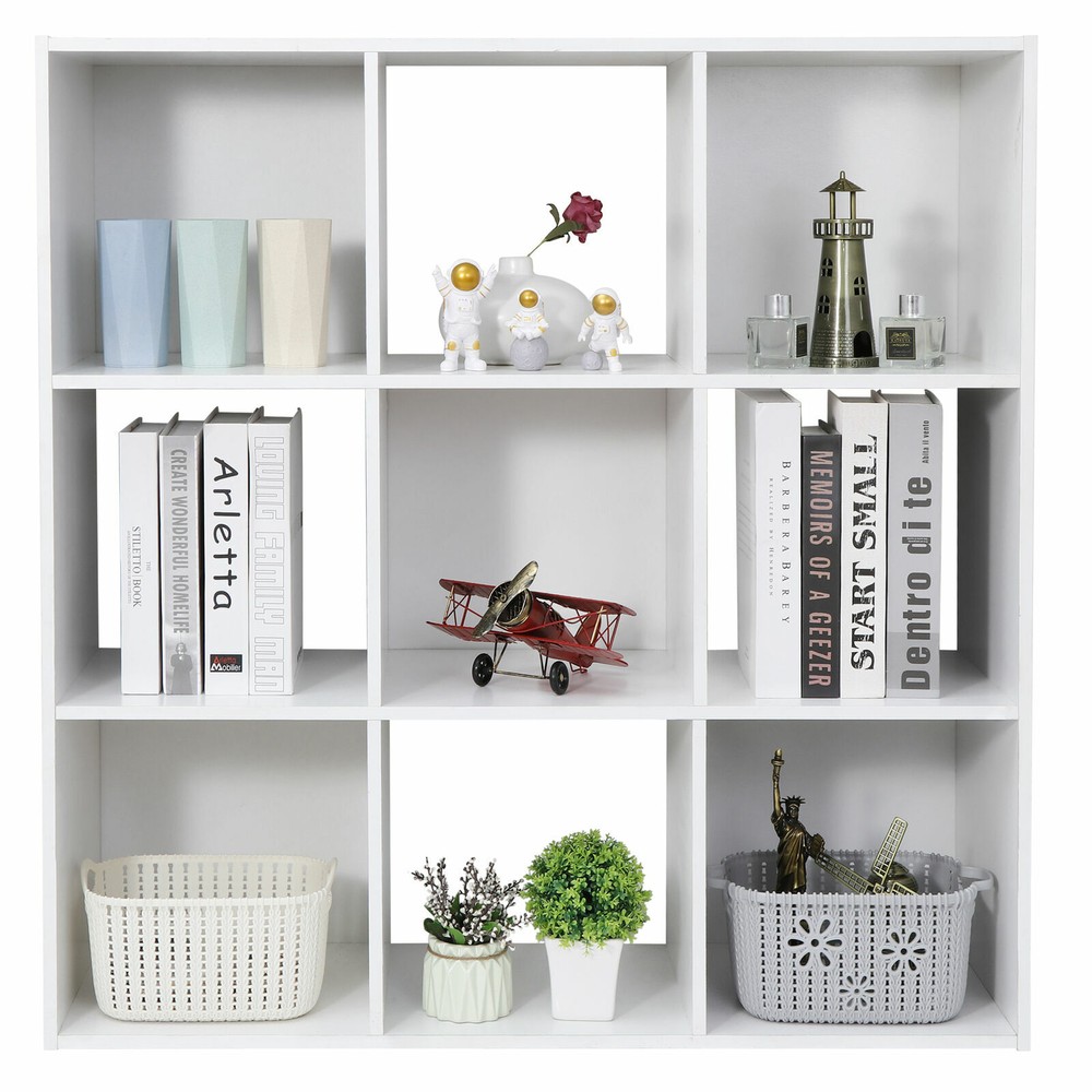 9-Cube Wood Storage Organizer Cabinet Cubical Chipboard Cupboard Display Rack