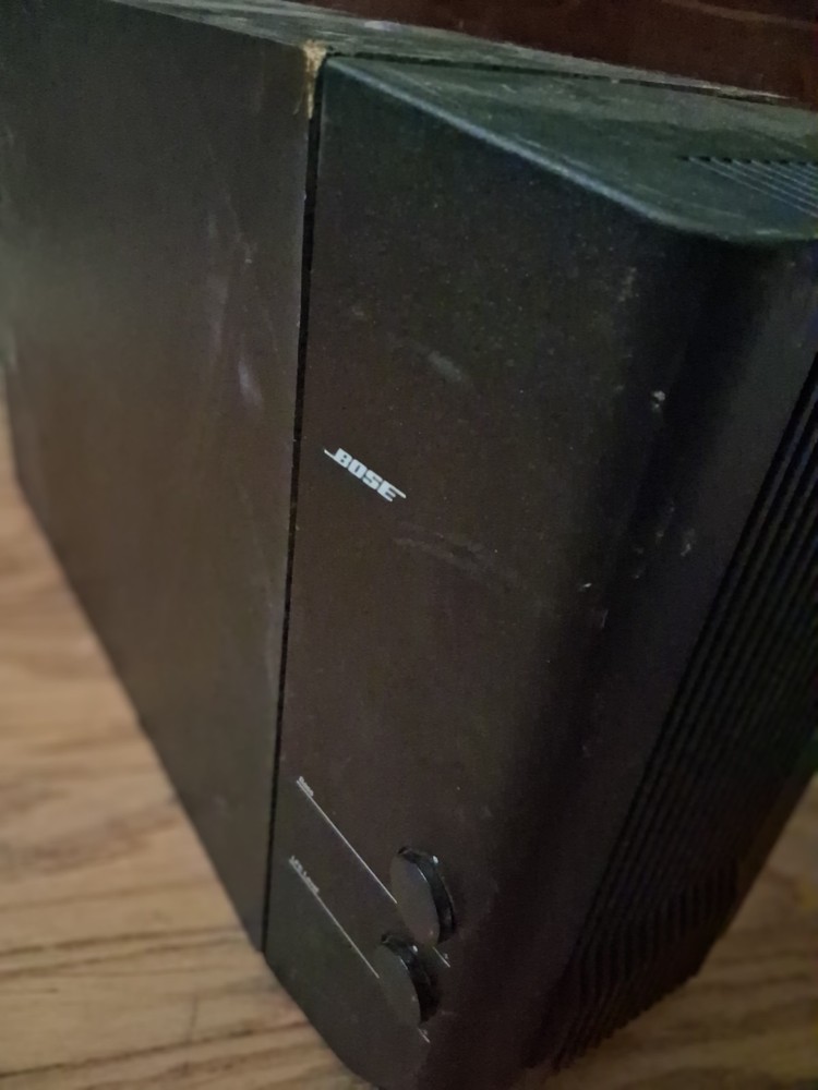 Bose Subwoofer Wired Black Rectangular RCA Input Plastic Home Speaker