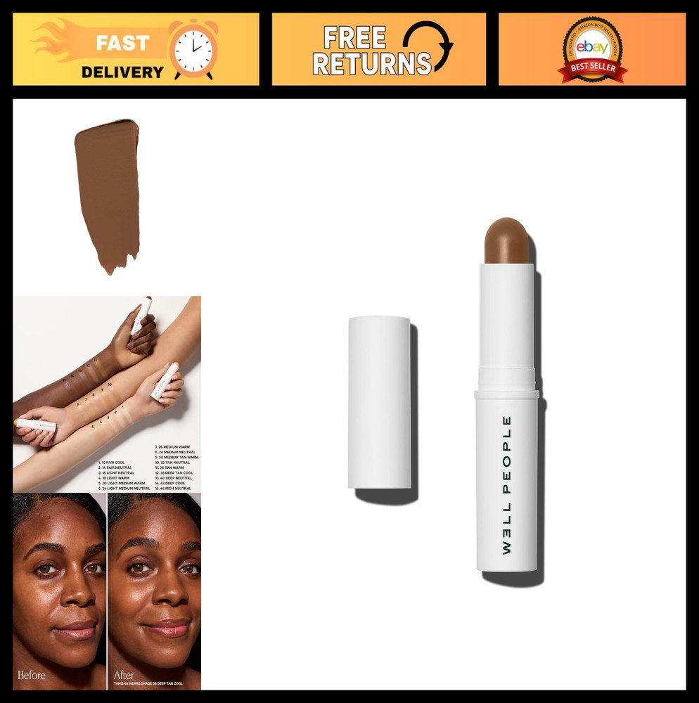 Multi-Use Complexion Stick Foundation & Concealer, Buildable Coverage, Soft Matt