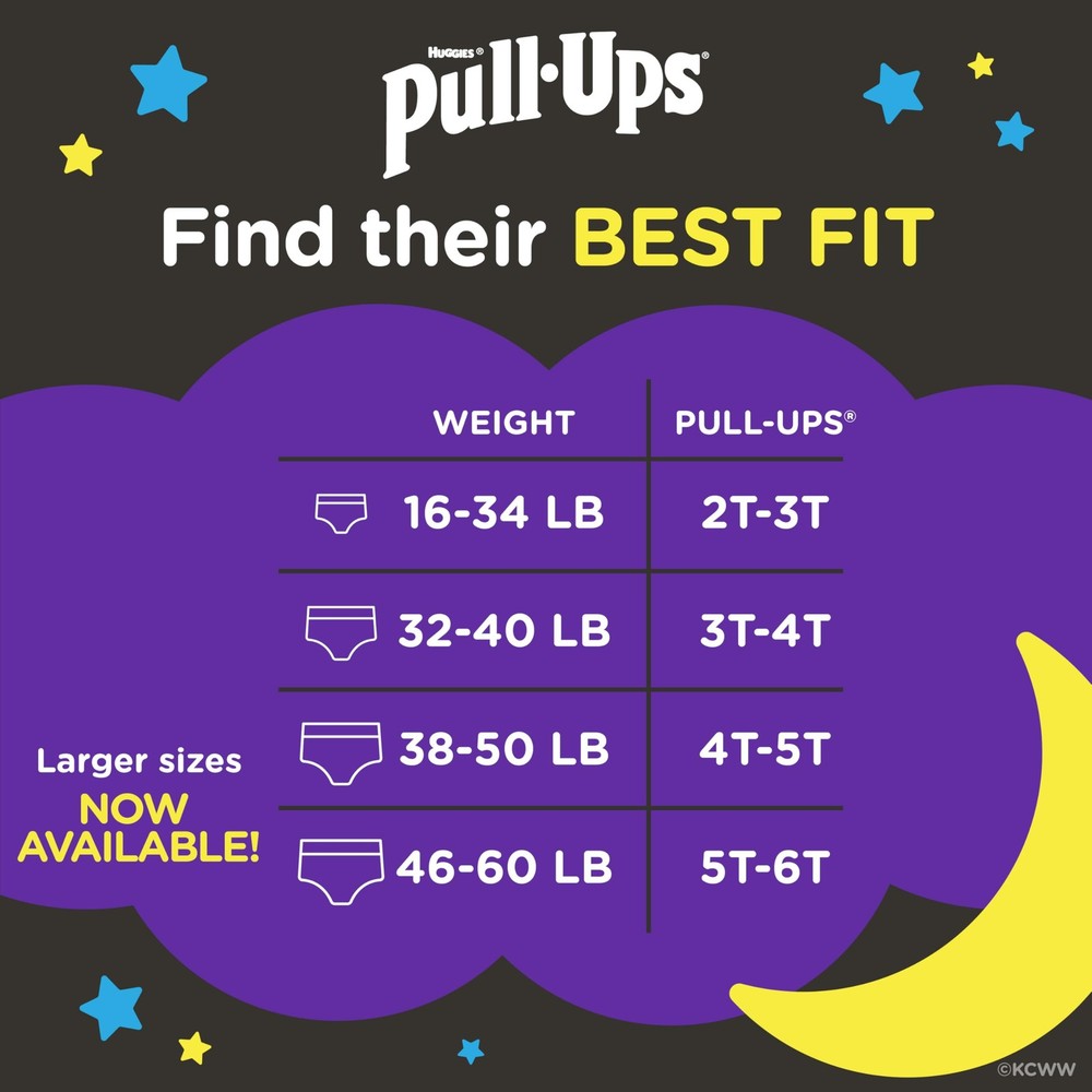 Pull-Ups Boys Night-Time 4T-5T 92 Ct