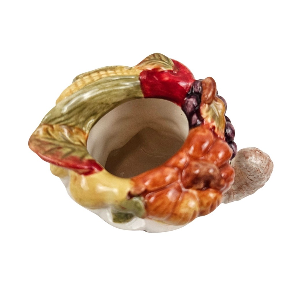 Cracker Barrel Serve Ware Creamer Lidded Sugar Cornucopia Thanksgiving NIB