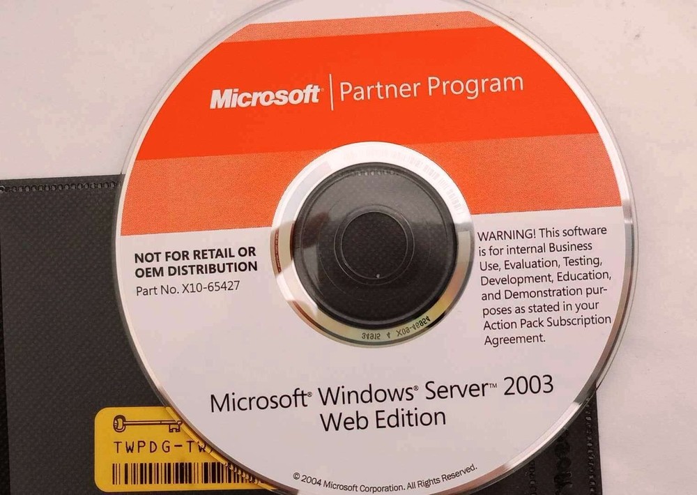 Windows Server 2003 Web Edition Full Version w/ 2 Keys for 2 Computers = NEW =