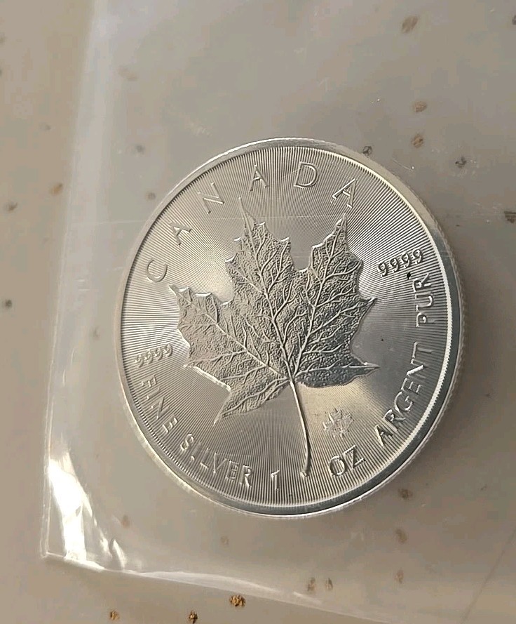 Silver 1 oz .9999 Silver- 2012 Canada Maple Leaf $5 Coin