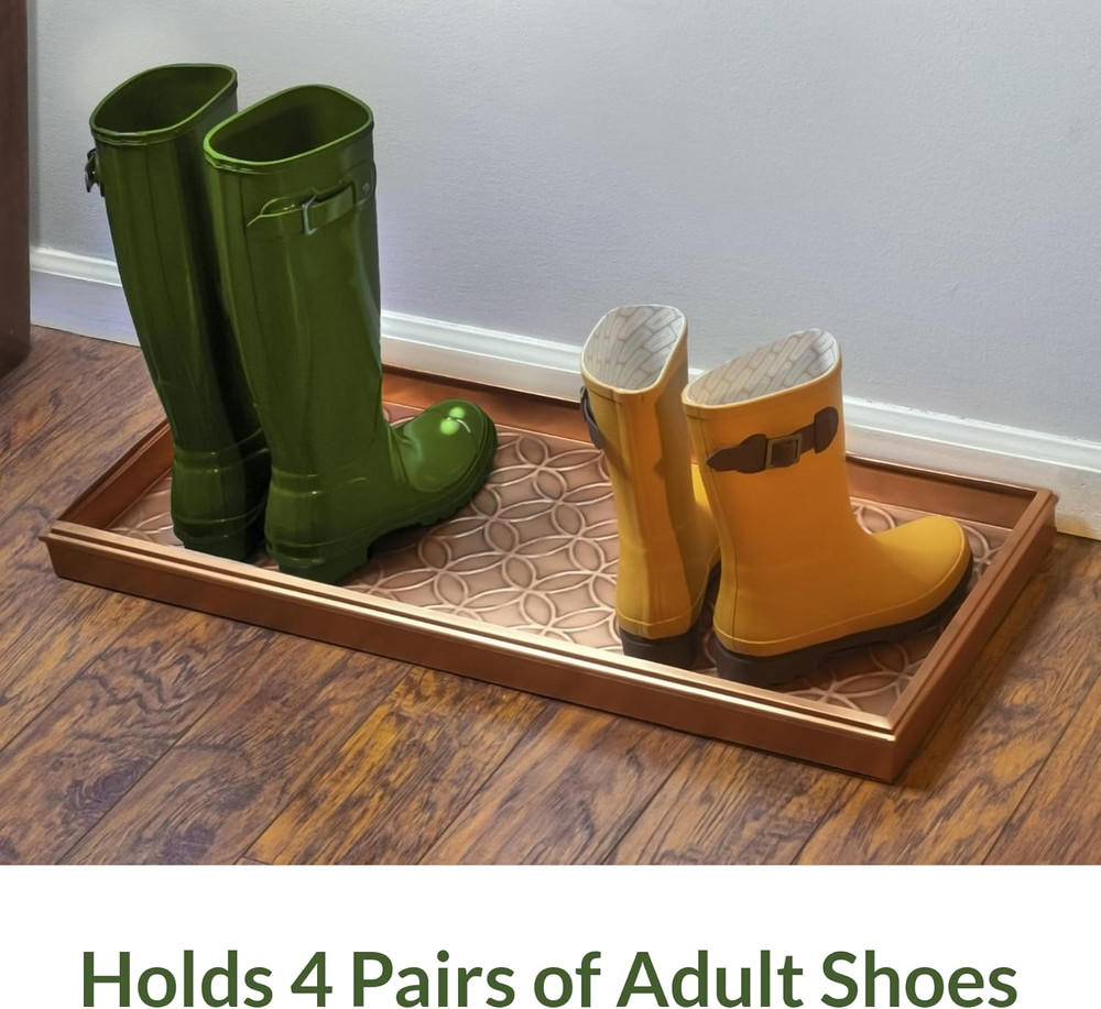 205VB Double Circles Copper Boot Tray Large