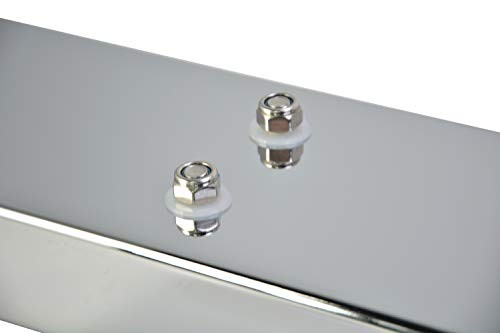 Chrome Mud Flap Hanger with Light Cut-Outs Spring Loaded 2.5" Bolt