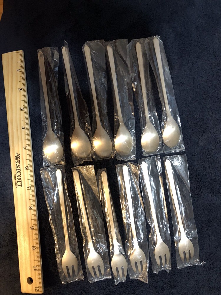 12 ,80% Silver Cocktail Servers,with Blue Enamel.