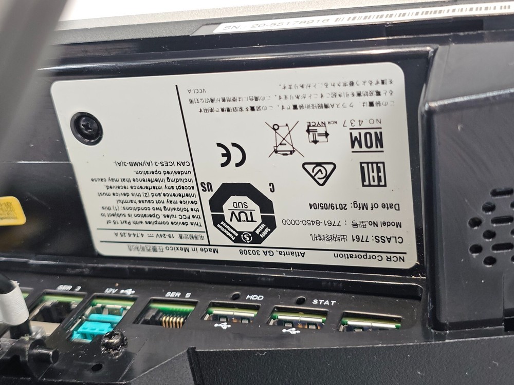 NCR 7761-8450-0000 TouchScreen POS System