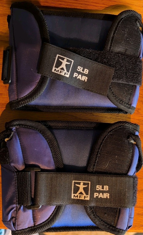 MFP 5lb Adjustable Ankle Weights Blue 5 Pound (2.5lb Each)