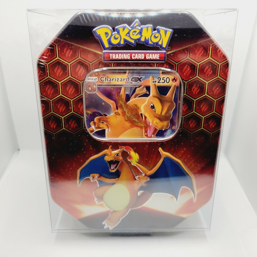 Pokemon Tin Protective Case - PET Plastic Protector Display - Fits Hidden Fates